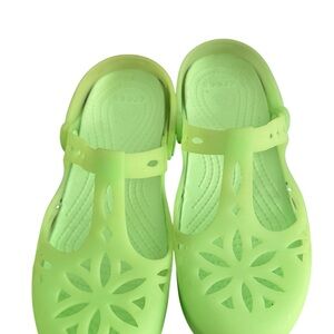 CROCS Women’s Light Green/Lime Cutout Slingback Flats